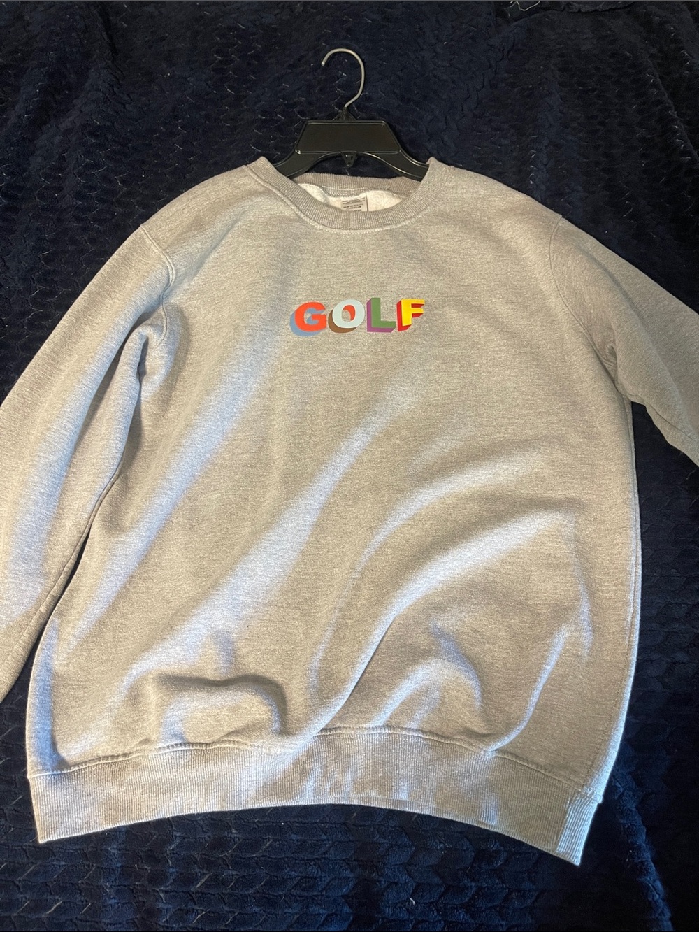 Golf Wang Gray Crewneck with Multicolor GOLF Logo